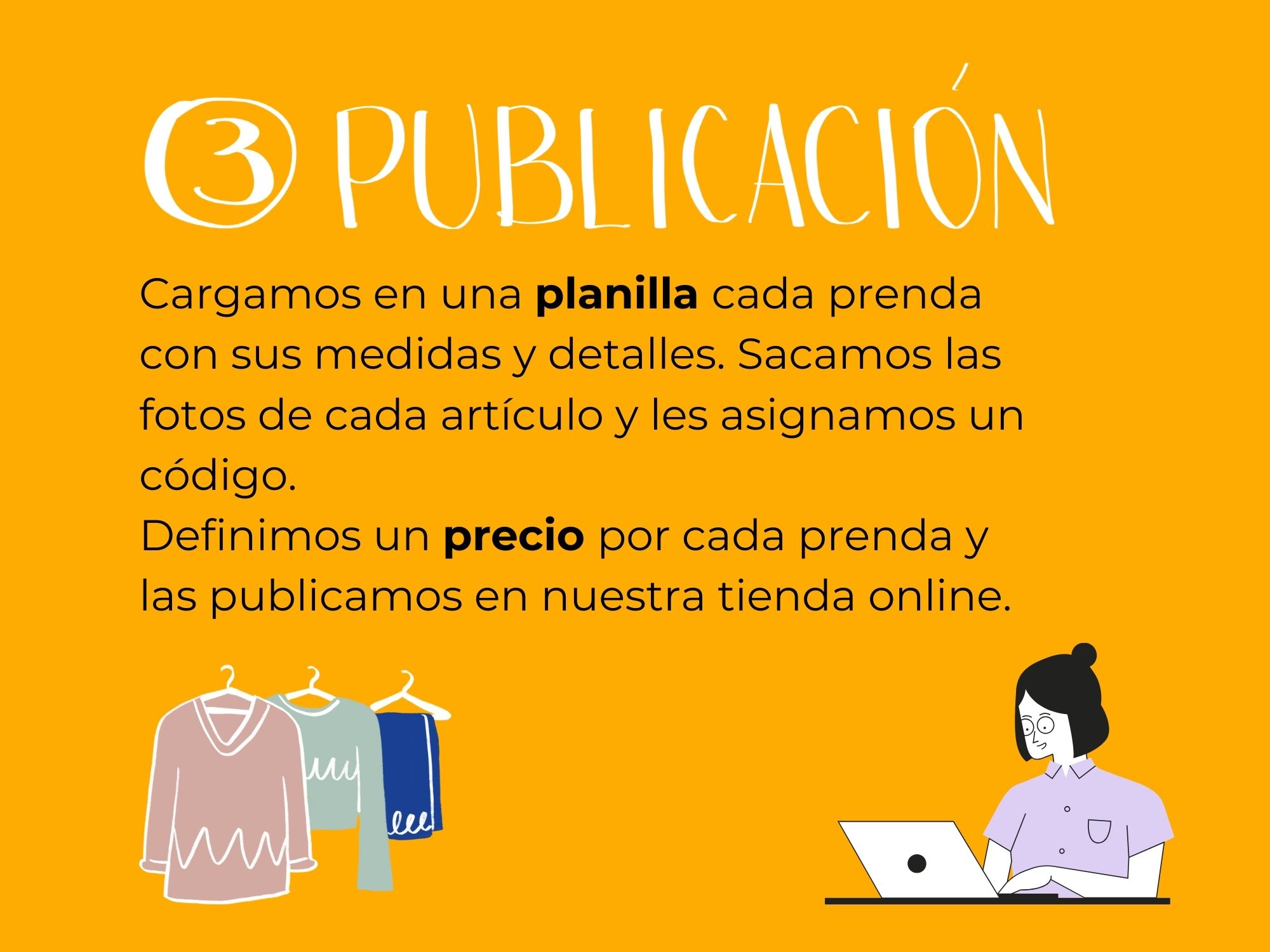 Publicamos tu ropa en nuestra tienda online